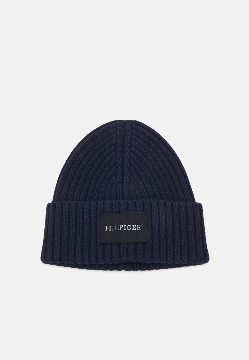 Tommy Hilfiger MONOTYPE PATCH BEANIE UNISEX - Σκούφος - space blue