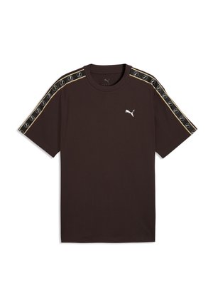 Puma, ELEVATED TAPE RELAXED TEE - T-shirt con stampa - chocolate fondue