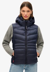 Superdry & Co HOODED FUJI QUILT PADDED - Veste sans manches - eclipse navy