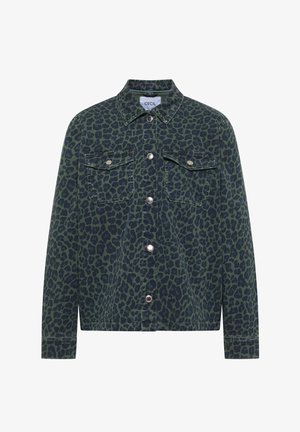 Cecil, DENIM OVERSHIRT MIT LEO-MUSTER - Veste en jean - dried olive green