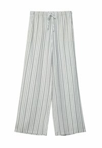 FLOWING STRIPED - Trousers - black