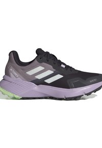 Adidas Terrex TERREX SOULSTRIDE  - Chaussures de running - preloved fig   crystal jade   aurora black