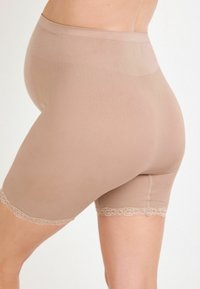 Next - SEAMFREE LACE TRIM MATERNITY SHORTS - Kelnaitės - beige Miniatiūros vaizdas 1