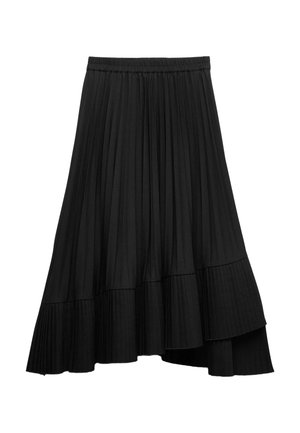 Marks & Spencer, MIDI ASYMMETRIC  - Falda acampanada - black