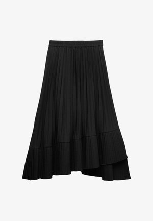 Marks & Spencer, MIDI ASYMMETRIC - A-lijn rok - black