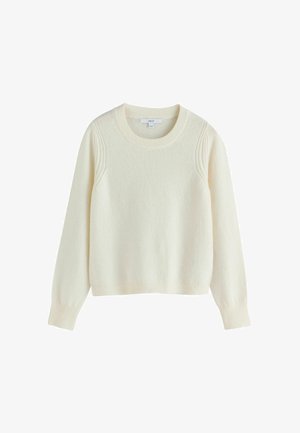 Next, CREW NECK LONG SLEEVE KNITTED JUMPER - Striktrøje - ecru