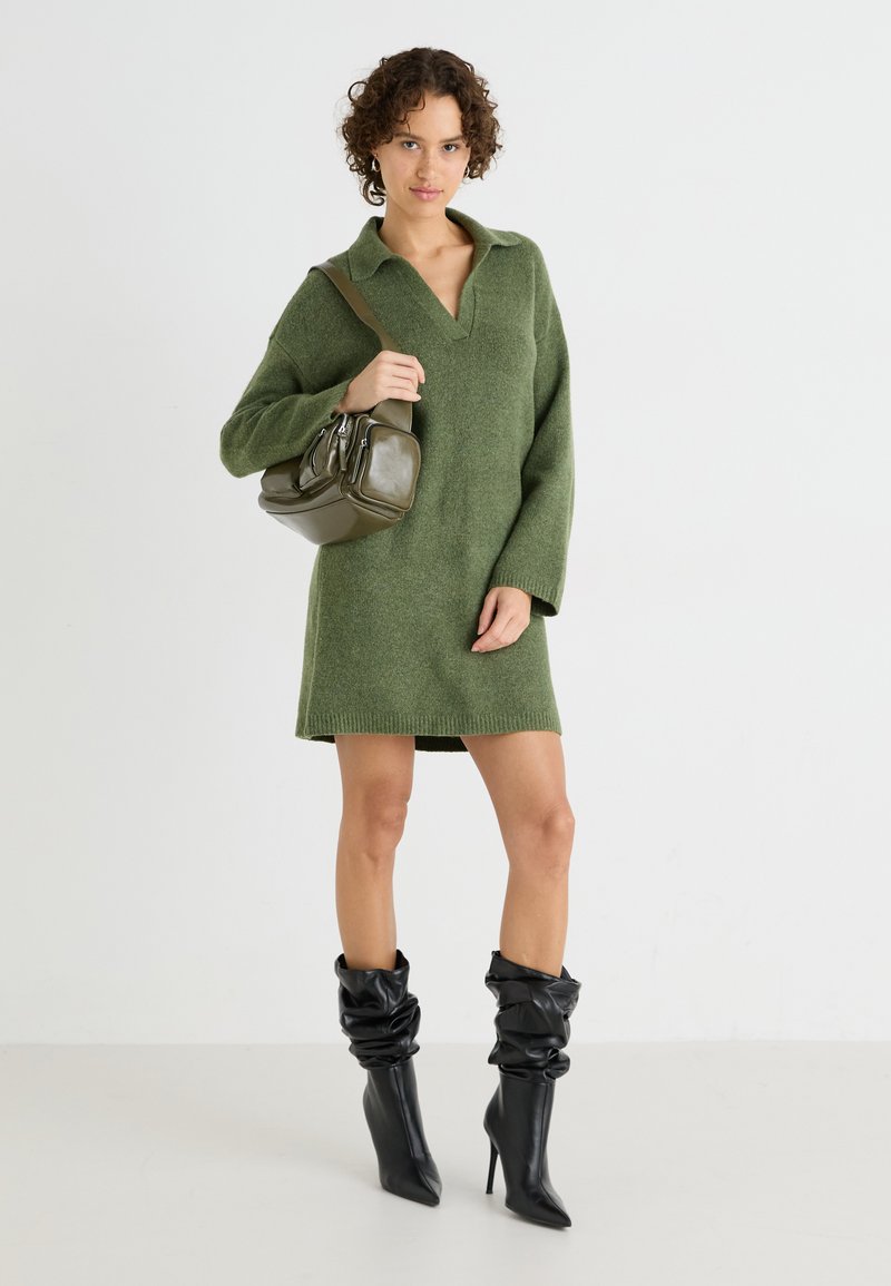 heather green dress Natalie Martin Heather Stripe Cotton Maxi Slip Dress main image 1