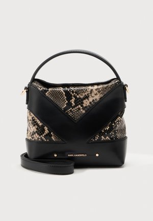KARL LAGERFELD, MINI HOBO PYTHON - Дамска чанта - brown