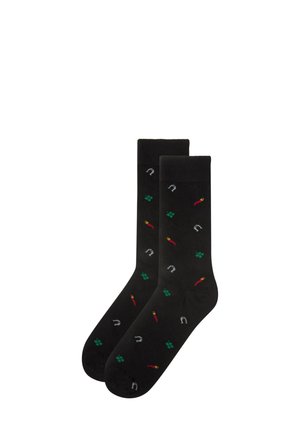HELLO XMAS - Calcetines - black with print