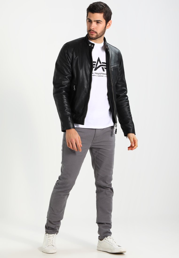 Schott Leather jacket - black - Zalando