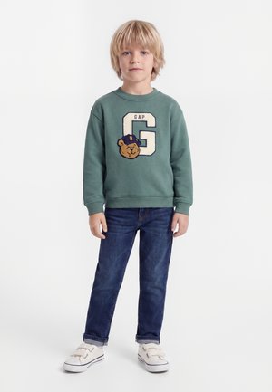 GAP VARSITY LOGO CREW - Sweatshirt - district green