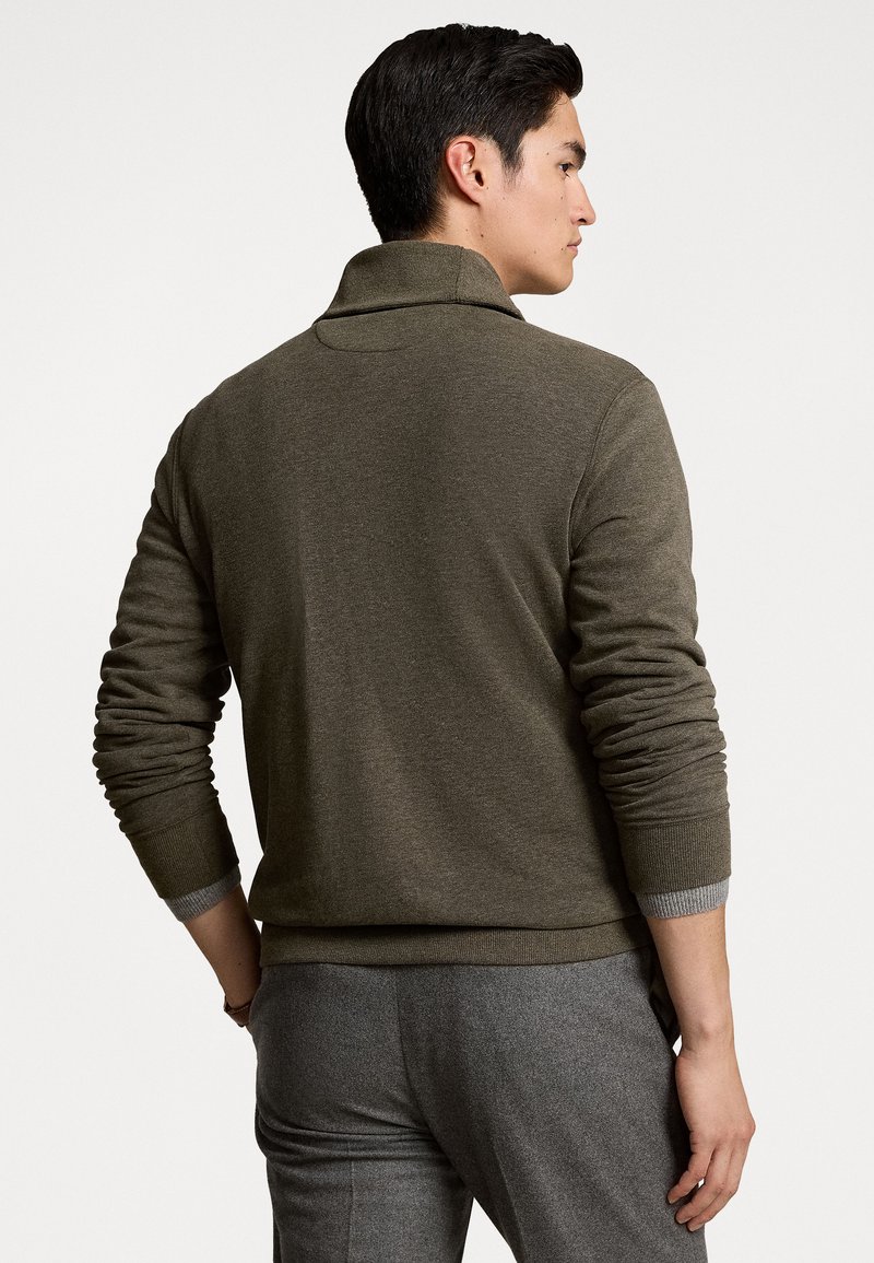 Polo Ralph Lauren LUXURY JERSEY SHAWL-COLLAR PULLOVER - Jersey de punto - wilson olive heather