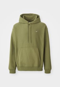 SOLO HOODIE - Sweatshirt - medium olive/white
