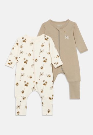 NBNNIGHTSUIT ZIP 2 PACK UNISEX - Tutina - beige