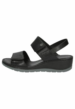 Wedge sandals - black nappa