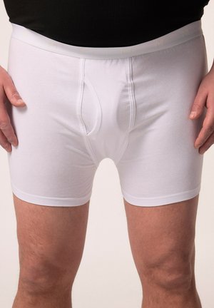 Hvide boxer shorts lavet af blødt bomuld, med en frontlomme, en tætsiddende pasform og en elastisk talje med en subtil logo.