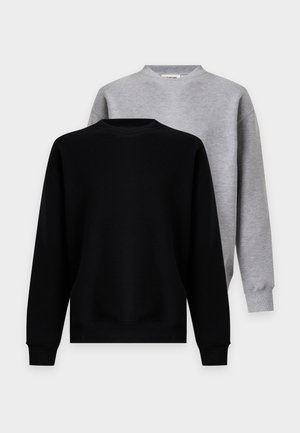 YOURTURN by Zalando, UNISEX 2 PACK - Суитшърт - black/light grey melange