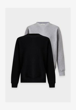 YOURTURN by Zalando, UNISEX 2 PACK - Суитшърт - black/light grey melange