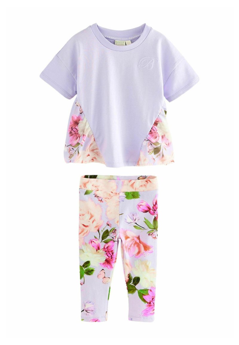 Baker by Ted Baker REGULAR FIT - 2 PIECE AND FLORAL  SET - Auduma bikses - purple