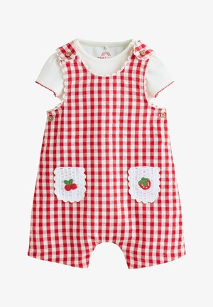 Next, REGULAR FIT - BABY DUNGAREES AND BODYSUITS SET 2 PIECE . - Body - red gingham printed
