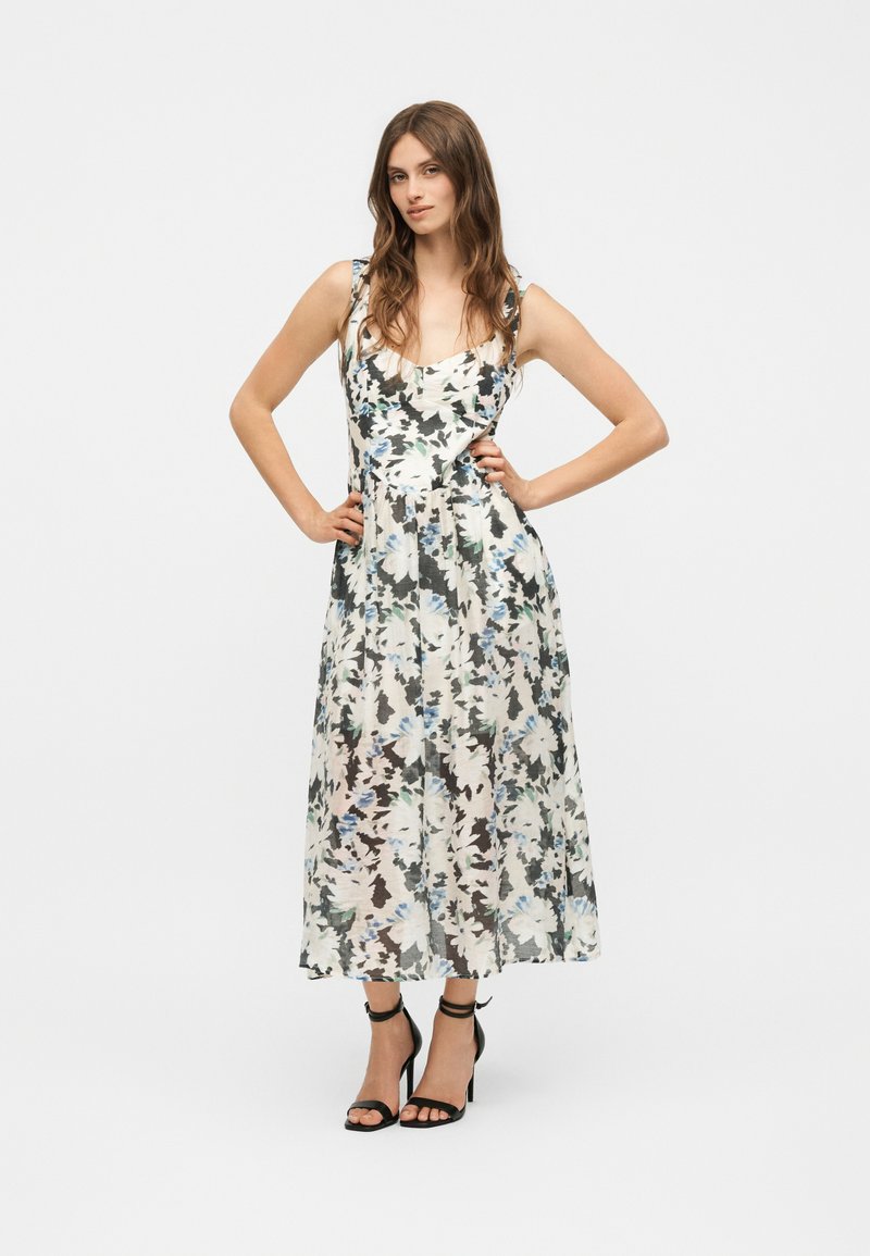 sachin and babi light blue dress NICHOLAS Drenica Drop Waist Corset Midi Dress Martos Floral Black 0 NWT  $495
