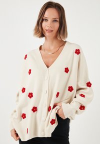 LELA LOOSE FIT - Cardigan - ecru