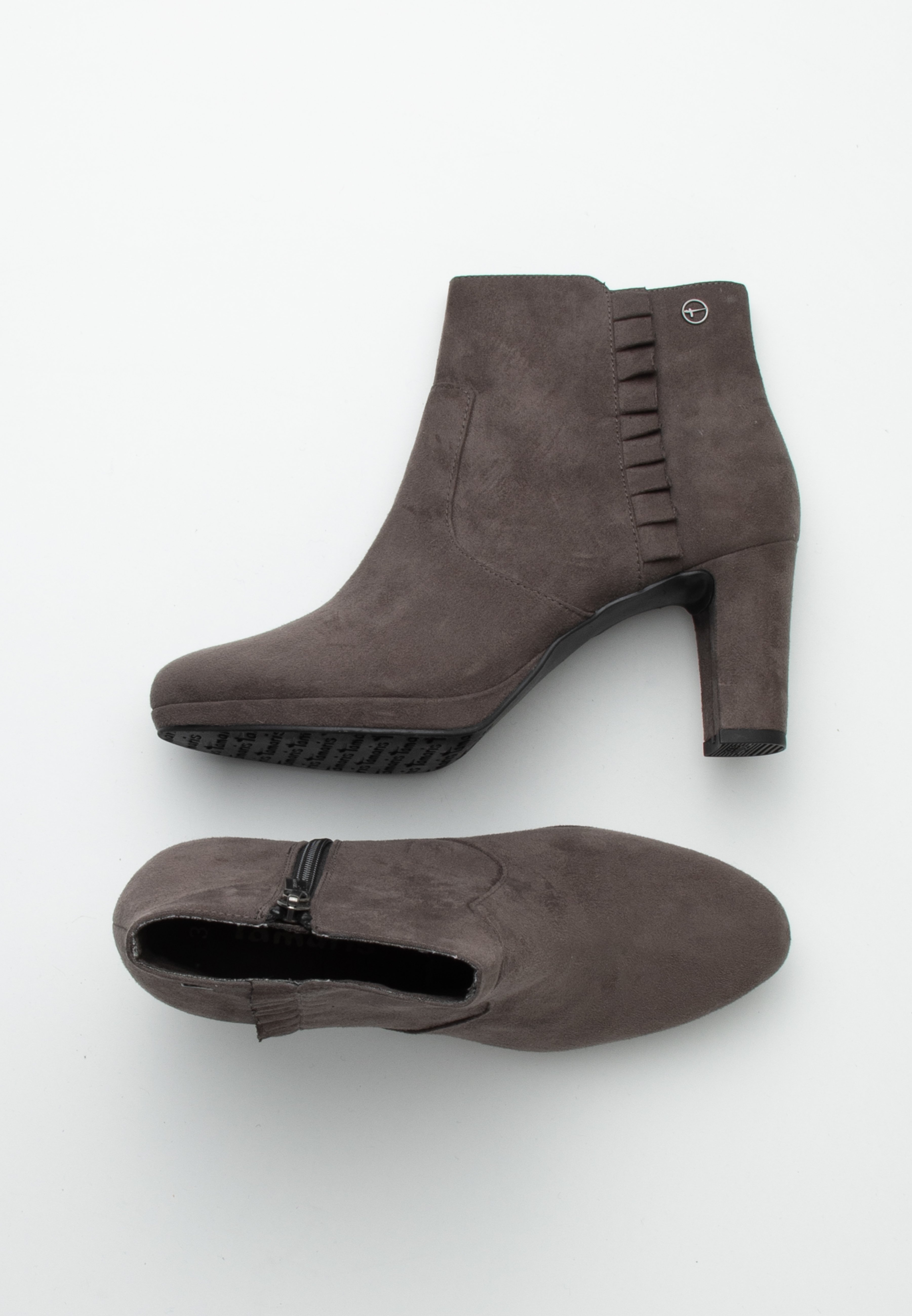 Tamaris Enkellaarsjes met hoge hak - grey/grijs - (Pre-owned) - Zalando.nl