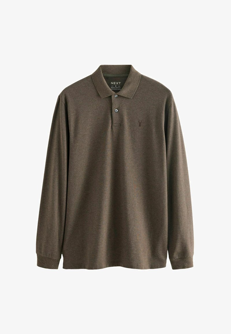 Next LONG SLEEVE  - REGULAR FIT - Piké - brown marl