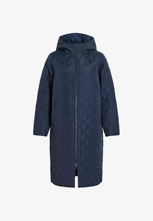 VILA, VITATE L/S HOODED LONG COAT - NOOS - Wintermantel - navy blazer