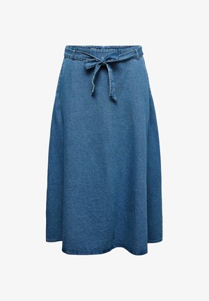 Vero Moda Curve, DENIM SKIRT VMCJOLENE HIGH RISE LONG SKIRT - Velika suknja - medium blue denim