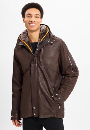 FLORIDA - Lederjacke - schoko
