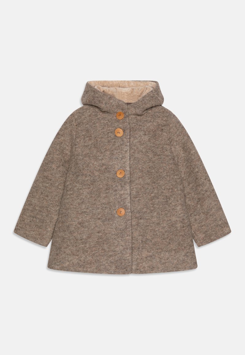 Huttelihut COAT HOOD UNISEX - Klassikaline mantel - camel melange