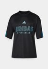 HOUSE OF TIRO SHORT SLEEVE - Print T-shirt - black/bright cyan