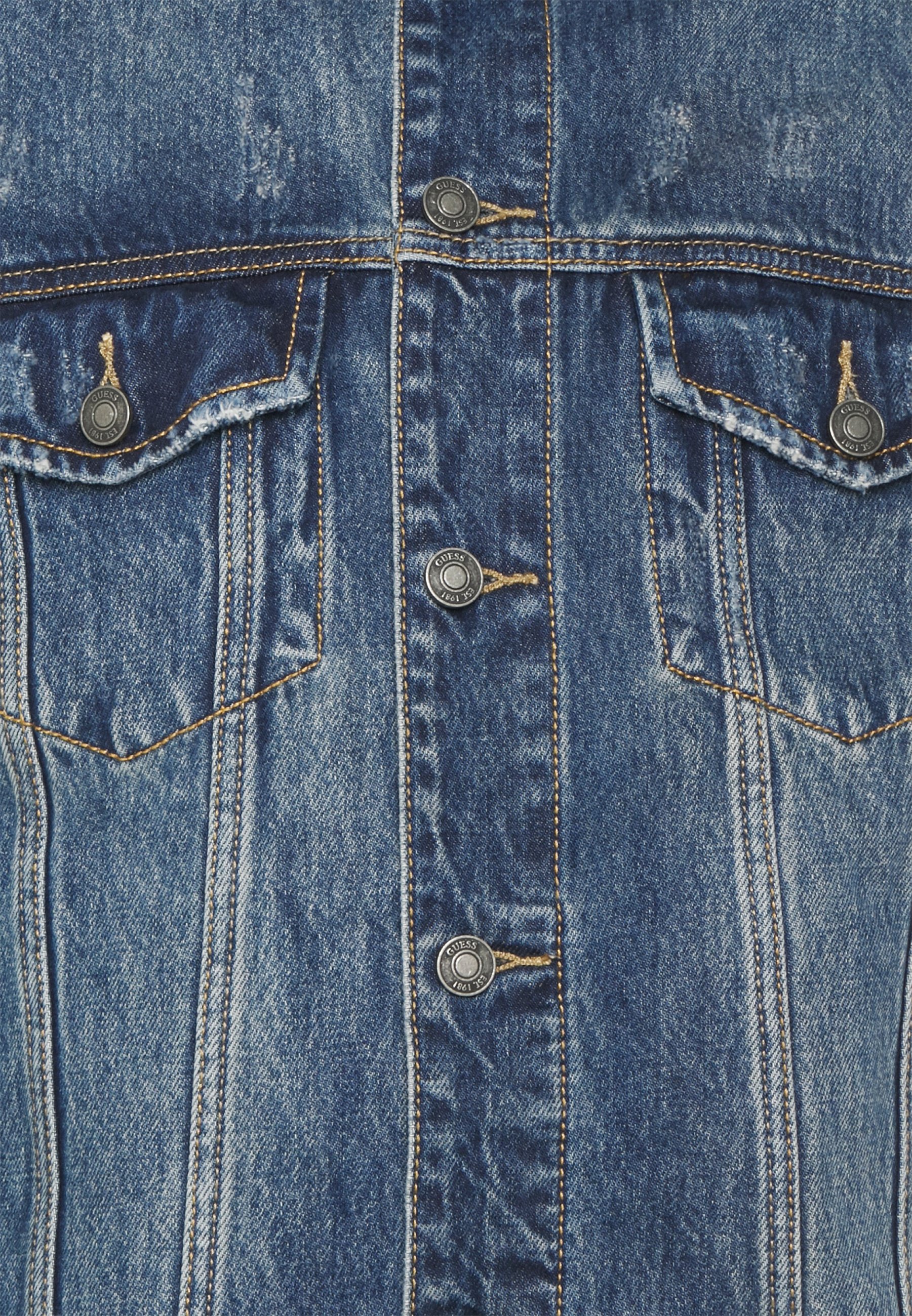 guess logo denim jacket