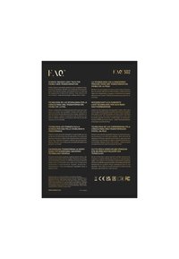 Schwarzer Hintergrund mit weißem und goldfarbenem Text, der die Technologie zur Hauttransformation beschreibt. Enthält mehrsprachige Informationen und technische Details.