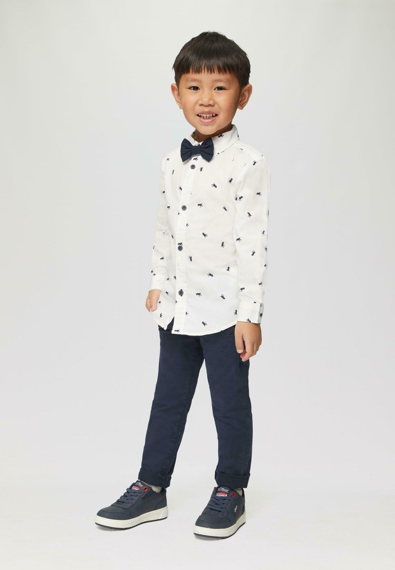 s.Oliver MET MOTIEF EN AFNEEMBARE - Hemd - weiß