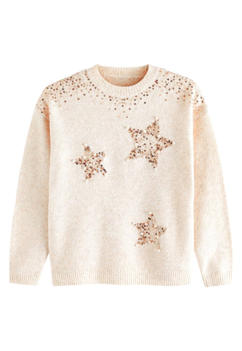 Next Sequin Star Jumper Trui cream/beige Zalando.nl