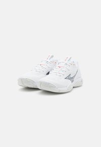 Mizuno WAVE STEALTH 6 - Boty na házenou - white/aleutian/cloud pink