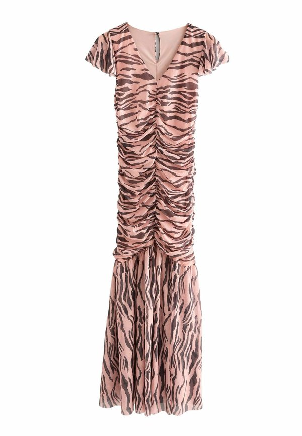 TALL FIT - FLUTTER SLEEVE V-NECK RUCHED FRONT  - Maxikleid