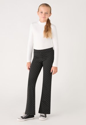 Terranova, LEGGINGS LUNGHI A ZAMPA CON STRASS - Leggings - nero