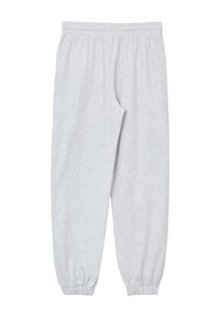 Helle graue Sweatpants aus weichem Stoff, mit einem elastischen Bund und schmalen Bündchen an den Knöcheln. Einfaches, schnörkelloses Design.