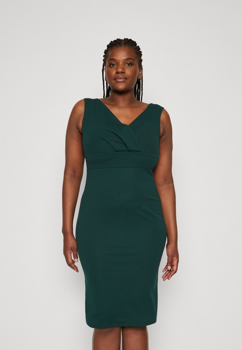 WAL G CURVE - ANNIE MIDI - Rochie din jerseu - forest green, Extindeți