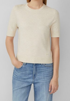 T-shirts basic - mottled beige