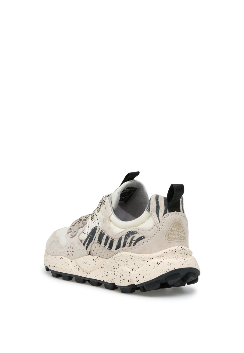 Flower Mountain sneakers in pelle e teddy donna Kotetsu Woman 2017012021B59 Black White