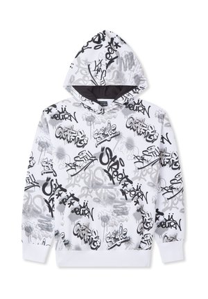 STAMPA GRAFFITI - Felpa con cappuccio - bianco ottico