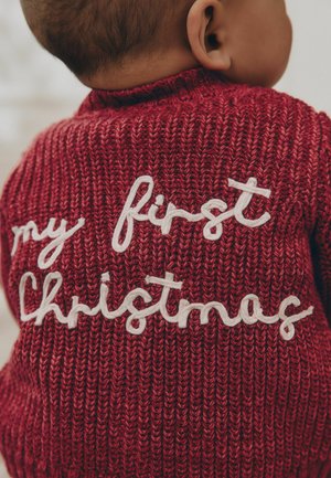 Next, REGULAR FIT - MY FIRST CHRISTMAS KNITTED BABY CARDIGAN  UNISEX - Cardigan - red