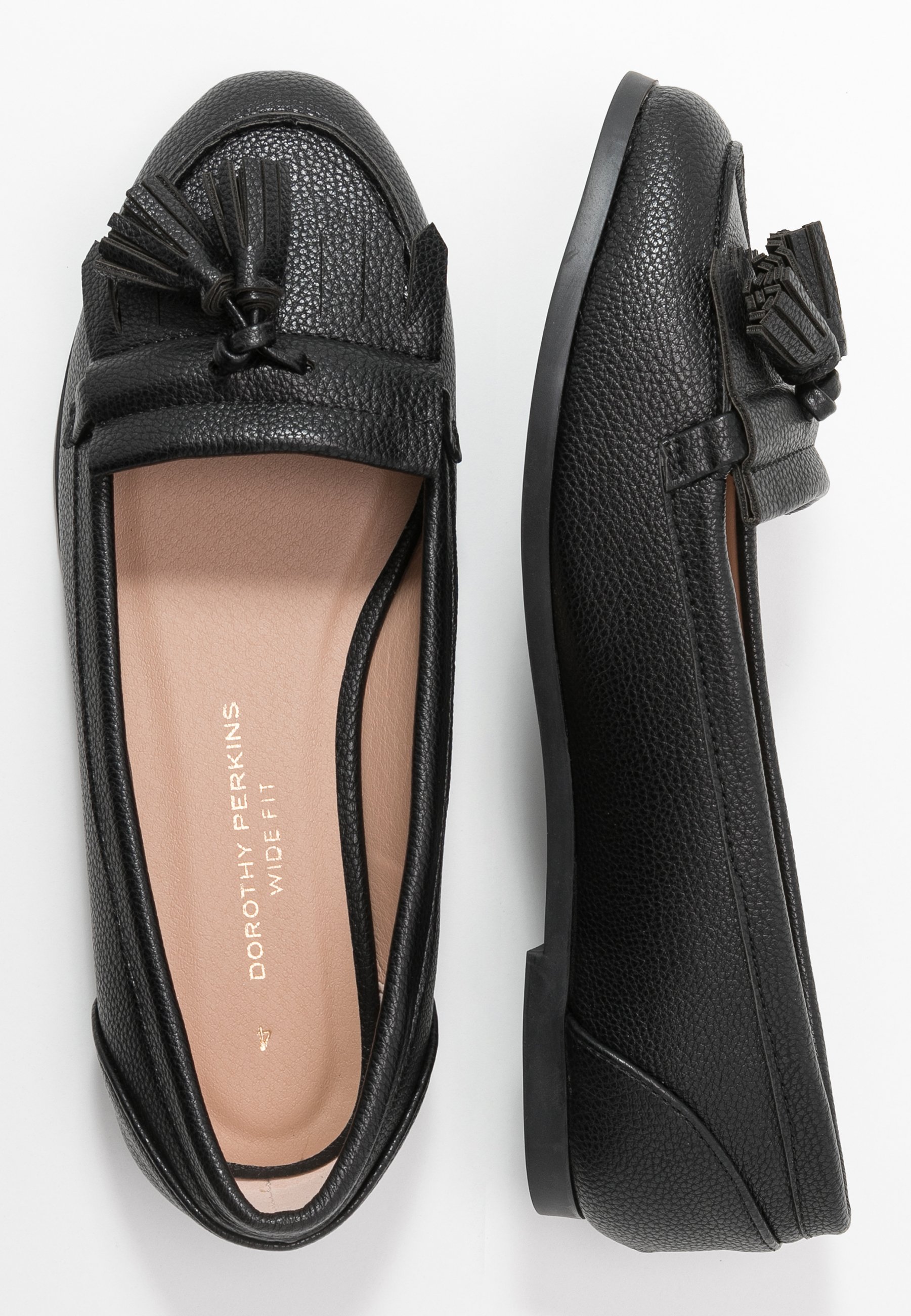 Dorothy Perkins LATINO FRINGE LOAFER - Slippers - black Dorothy Perkins LATINO FRINGE LOAFER - Slippers - black