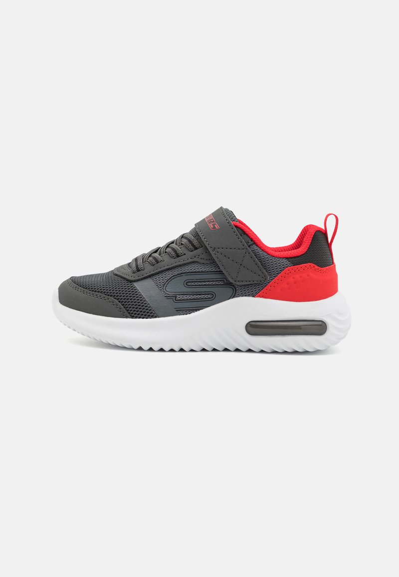 Skechers BOUNDER-TECH - Sneaker low - charcoal/red/black