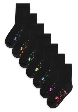 COTTON RICH CUSHIONED SOCKS 7 PACK - Strumpor - black