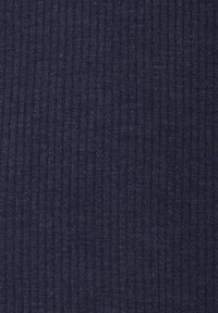 Navy ribbed fabric with a textured, vertical stripe pattern, showcasing subtle variations in tone and an even, soft finish.